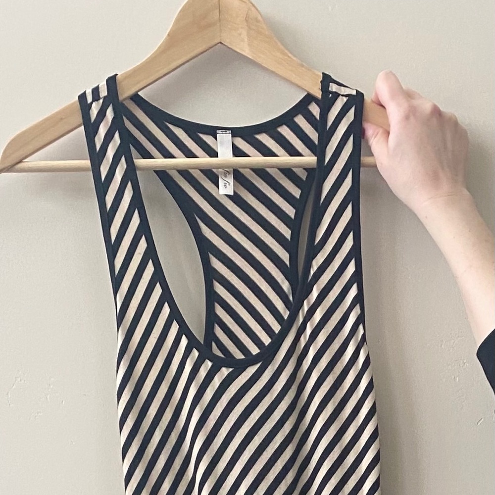 Striped tank maxi dress
